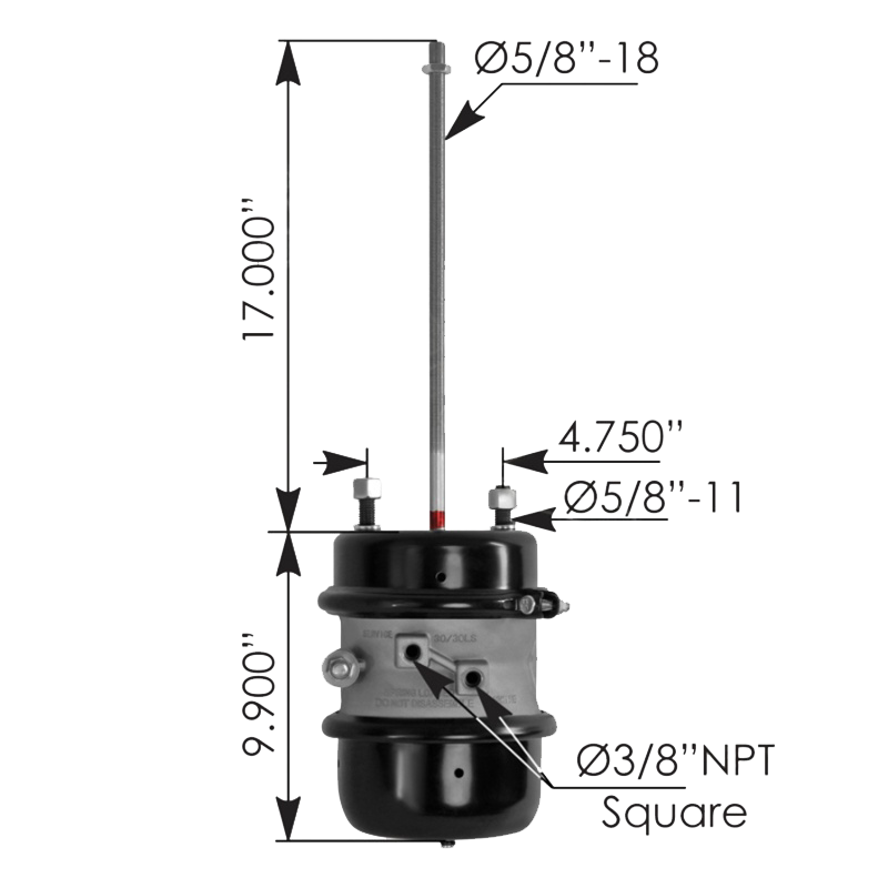 Long Strocke 3030 Brake Chamber